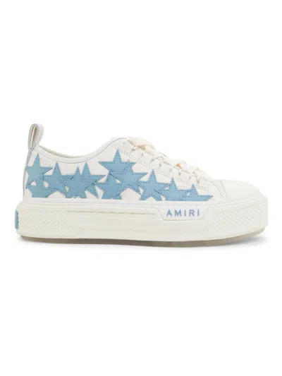Amiri Women's Stars Court Leather Low-top Sneakers In White