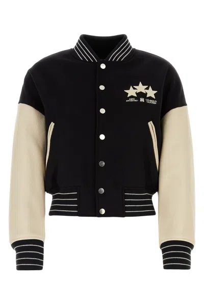 Amiri Women Stars Varsity Jacket In Black