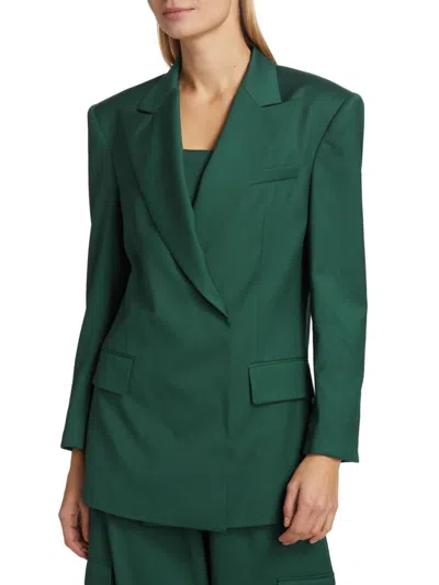 Amiri Women's Wool Tailored Blazer In Rain Forest