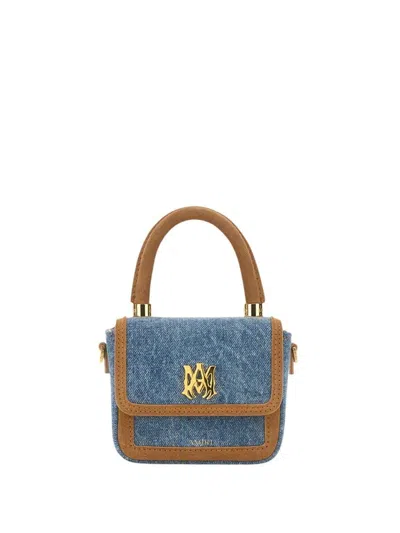 Amiri Women`s Denim Suede Nano Ma In Blue