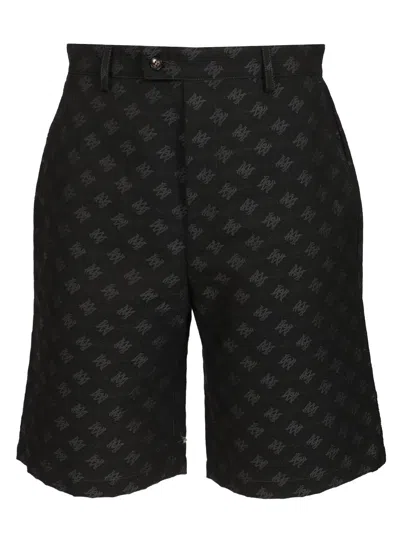 Amiri Wool And Cotton Shorts Trousers Black