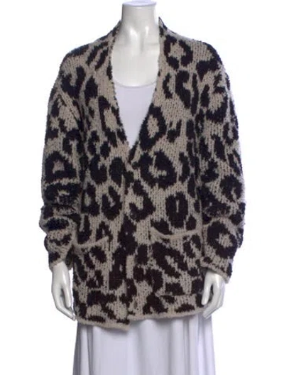 Pre-owned Amiri Wool Animal Print Sweater In Neutrals