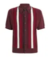 Amiri Wool-blend Embellished Stripe Shirt In Burgundy