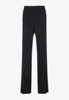 Amiri Tailored Black Trousers With Premium Polyester-wool Blend In Black