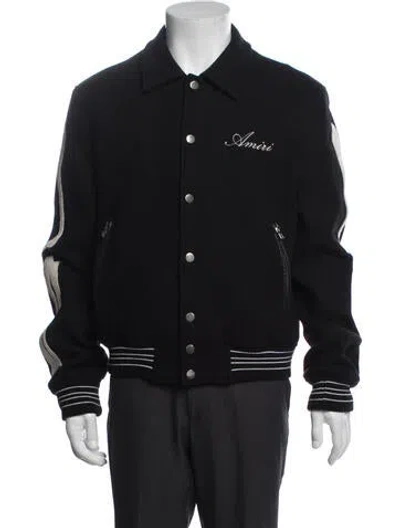 Pre-owned Amiri Wool Bomber Jacket In Black