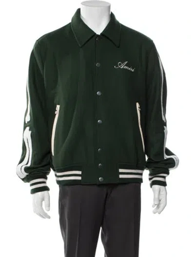 Pre-owned Amiri Wool Bomber Jacket In Green