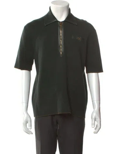 Pre-owned Amiri Wool Collar Polo Sweater In Black