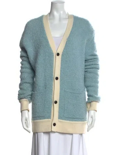 Pre-owned Amiri Wool Colorblock Pattern Sweater In Blue