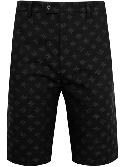 Amiri Wool Cotton Blend Shorts In Black