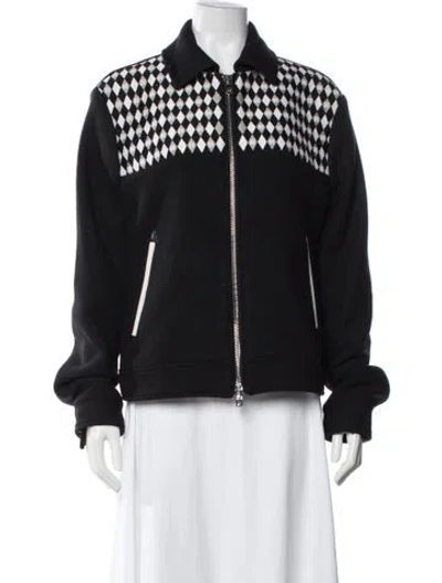 Pre-owned Amiri Wool Graphic Print Bomber Jacket In Black