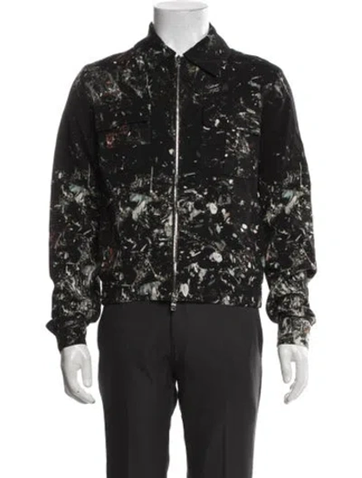 Pre-owned Amiri Wool Graphic Print Jacket In Black