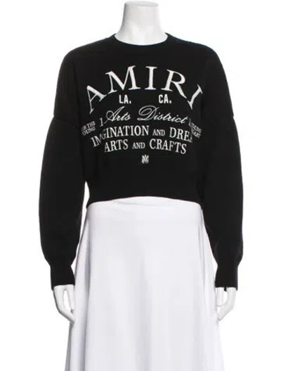 Pre-owned Amiri Wool Graphic Print Sweater In Black