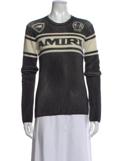 Pre-owned Amiri Wool Graphic Print Sweater W/ Tags In Black