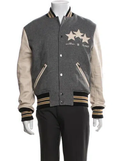Pre-owned Amiri Wool Graphic Print Varsity Jacket In Multicolor