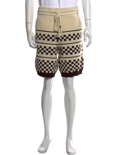 Pre-owned Amiri Wool Jogger Shorts In Neutral