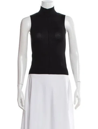 Pre-owned Amiri Wool Mock Neck Top In Black