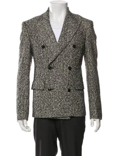 Pre-owned Amiri Wool Peacoat In Black