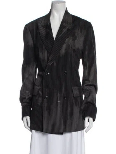 Pre-owned Amiri Wool Striped Blazer In Black