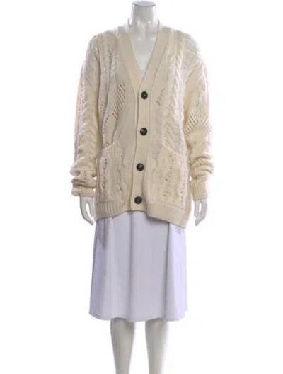 Pre-owned Amiri Wool Striped Sweater In White