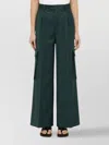 Amiri Pleated Wide-legged Casual Pants In Green