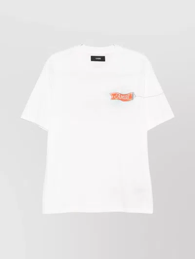 Amiri World Crewneck Graphic Print T-shirt