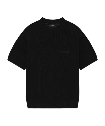Amiri Woven Mesh T-shirt In Black