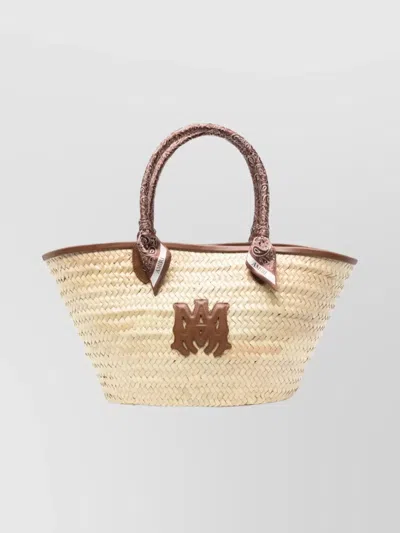 AMIRI WOVEN TOTE LEATHER TRIM