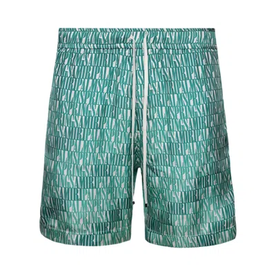Pre-owned Amiri X Palm Springs Silk Shorts 'green'