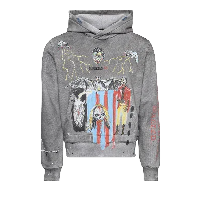 Pre-owned Amiri X Wes Lang Blood 38 Hoodie 'heather Grey'