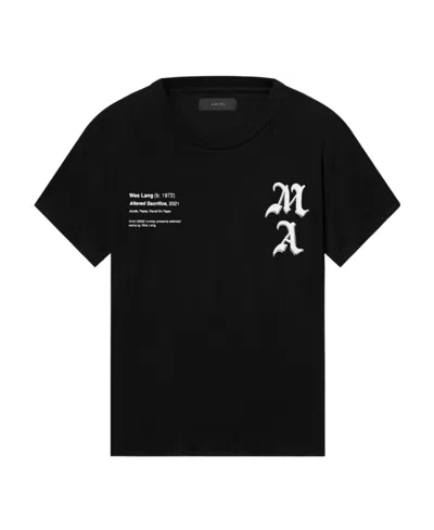Amiri X Wes Lang Checker Skull T-shirt In Black