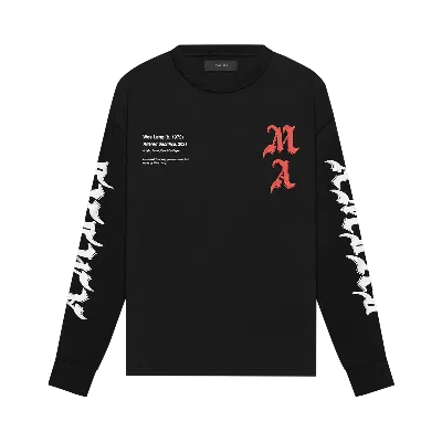 Pre-owned Amiri X Wes Lang Solar Kings Long-sleeve Tee 'black'