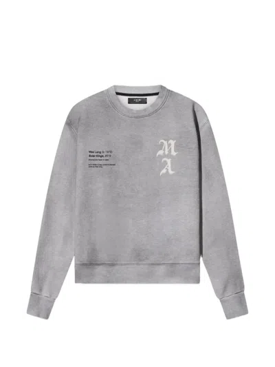 Amiri X Wes Lang Solar Kings Sweatshirt In Gray