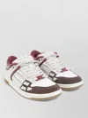 Amiri Brown Xl Skel Top Low Cow Leather Sneakers In White