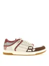 Amiri Brown Xl Skel Top Low Cow Leather Sneakers In Multi