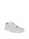 Amiri Paneled White Leather Low-top Sneakers With Lace-up Closure In White
