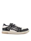 Amiri Skel Top Black Low Top Sneakers With Logo Patch On The Tongue And Logo Lettering On The Heel In Leat