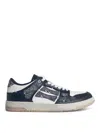 Amiri Skel Top Black Low Top Sneakers With Logo Patch On The Tongue And Logo Lettering On The Heel In Leat