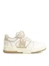 Amiri Men 'skyline' Beige Sneaker With Maxi Logo On The Side And Velcro Strap With Logo In Leather M In Neutral