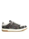 Amiri Skel Top Black Sneaker With Beads And Crystals Application And Logo On The Heel In Fabric And Cotton In Black