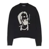 Amiri Zig Zag Black Sweatshirt In Black