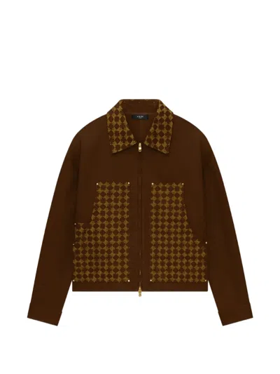 Amiri Zip-fastening Jacket In Brown