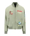 Amiri Embroidered Casual Jacket With Colorful Patches In Brown
