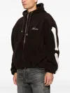 Amiri Zip-up Hoodie In Black