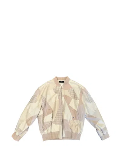 Amiri Zip-up Oversized Bomber Jacket In Orange