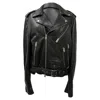 Amiri Zipped Biker Jacket In Black Ovine Leather In Black