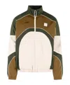Amiri Track Polyester Cotton Jacket High Collar In Brown