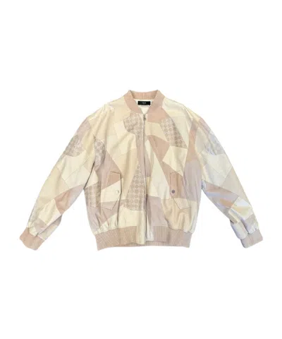 Amiri Zip-up Oversized Bomber Jacket In Brown