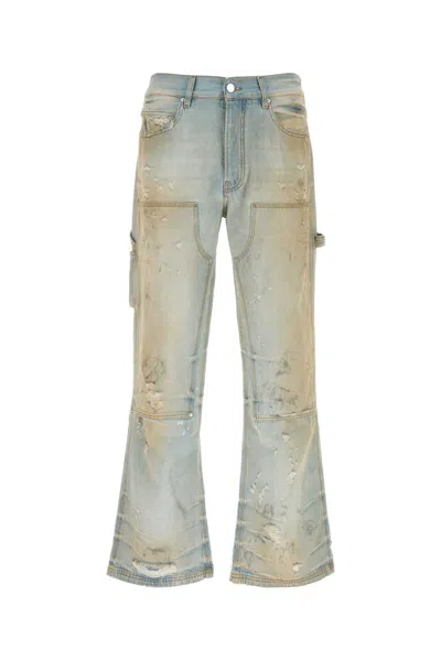Amiri -inspired Distressed Denim Jeans For Men In Yellow