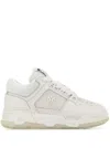 Amiri Two-tone Leather Skel Sneakers With Textured Finish In White
