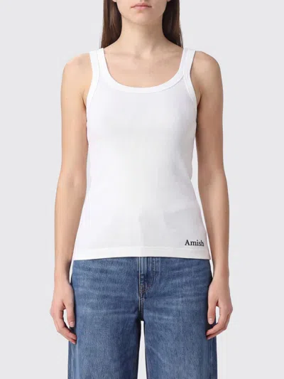 AMISH AMISH SLIM FIT COTTON U-NECK TANK TOP WITH THIN STRAPS,I69958001